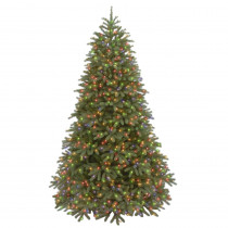 National Tree Company 7-1/2 ft. Feel Real Jersey Fraser Medium Fir Hinged Artificial Christmas Tree with 1000 Multicolor Lights