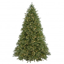 National Tree Company 7-1/2 ft. Feel-Real Jersey Fraser Fir Hinged Artificial Christmas Tree with 1250 Clear Lights