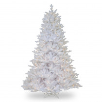 National Tree Company 7-1/2 ft. Feel Real Madison White Fir Hinged Tree with 750 Clear Lights