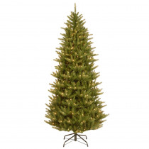 National Tree Company 7.5 ft. Natural Fraser Slim Artificial Christmas Tree with Clear Lights