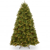 National Tree Company 6 ft. Feel Real Newberry Spruce Hinged Tree with 600 Dual Color LED Lights