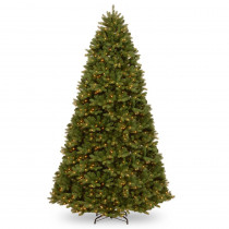 National Tree Company 9 ft. Feel Real Newberry Spruce Hinged Tree with 1200 Dual Color LED Lights and PowerConnect