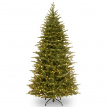 National Tree Company 6-1/2 ft. Feel Real Nordic Spruce Slim Hinged Tree with 650 Clear Lights