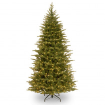 National Tree Company 6-1/2 ft. Feel Real Nordic Spruce Slim Hinged Tree with 500 Dual Color LED Lights