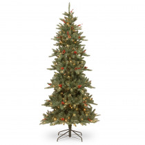 National Tree Company 7-1/2 ft. Richland Blue Fraser Fir Hinged Tree with Cones and 450 Clear Lights