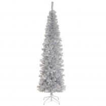 National Tree Company 6 ft. Silver Tinsel Artificial Christmas Tree