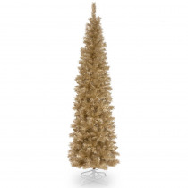 National Tree Company 7 ft. Champagne Gold Tinsel Artificial Christmas Tree