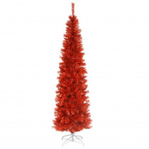 National Tree Company 6 ft. Red Tinsel Artificial Christmas Tree