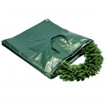 National Tree Company Heavy Duty Wreath and Garland Storage Bag with Handles and Zipper-Fits Up to 4 ft.