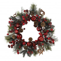 Nearly Natural 22 in. Apple Berry Wreath