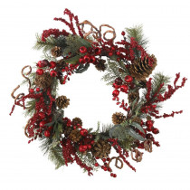 Nearly Natural 24 in. Assorted Berry Wreath