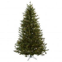 Nearly Natural 7.5 ft. Classic Pine and Pine Cone Artificial Christmas Tree