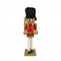 Northlight 14.25 in. Wooden Red and Gold Christmas Nutcracker Bear Soldier