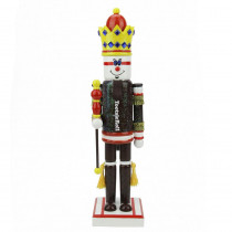 Northlight 14 in. Brown and Red Tootsie Roll King Wooden Christmas Nutcracker