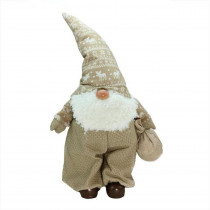 Northlight 27.5 in. Beige and White Jolly James Gnome Christmas Tabletop Decoration