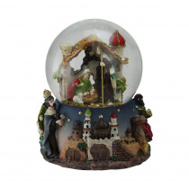 Northlight 5 in. Christmas Nativity Scene Religious Musical Snow Globe Glitterdome