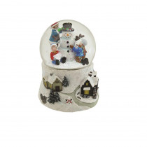 Northlight 5.5 in. Christmas Snowman and Children Musical Swirling Snow Globe Glitterdome