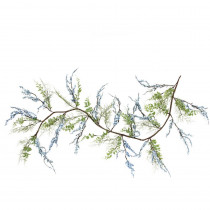 Northlight 5 ft. Green Blue and Brown Mixed Berry and Spring Floral Decorative Artificial Garland