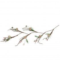 Northlight 4 ft. Brown Cream and Pink Decorative Spring Floral Garland