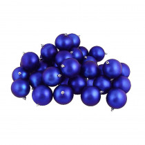 Northlight Matte Lavish Blue Shatterproof Christmas Ball Ornaments (60-Count)