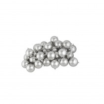 Northlight 4 in. (100 mm) Shiny Silver Splendor Shatterproof Christmas Ball Ornaments (12-Count)