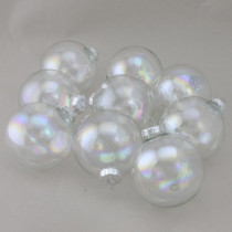 Northlight 2.5 in. (65 mm) Iridescent Glass Ball Christmas Ornament Set (9-Piece)