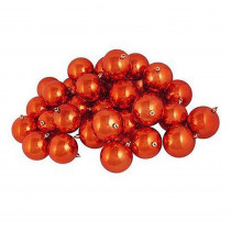 Northlight 3.25 in. (80 mm) Shatterproof Shiny Burnt Orange Christmas Ball Ornaments (96-Count)