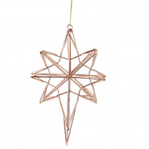 Northlight 6.75 in. Rose Gold Geometric Wire 8-Point Star Christmas Ornament