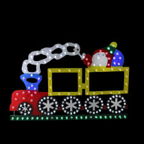 Northlight 12.25 in. Lighted LED Multi-Color Train Christmas Window Silhouette Decoration