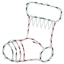 Northlight 18 in. Christmas Lighted Stocking Window Silhouette Decoration (4-Pack)