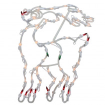 Northlight 18 in. Lighted Reindeer Christmas Window Silhouette Decoration (4-Pack)