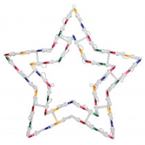 Northlight 18 in. Christmas Lighted Star Window Silhouette Decoration (4-Pack)