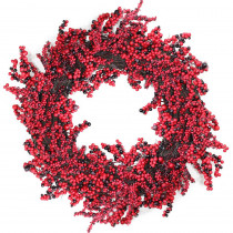 Northlight 22 in. Unlit Decorative Artificial Burgundy Red Berry Christmas Wreath
