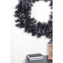 Northlight 36 in. Pre-Lit LED Black Bristle Artificial Christmas Wreath