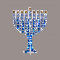 Northlight 24 in. LED Lighted Menorah Hanukkah Outdoor Decoration and Cool White Lights