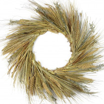 Northlight 22 in. Unlit Autumn Harvest Wheat Grass and Grapevine Thanksgiving Fall Wreath