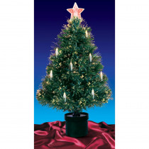Northlight 4 ft. Pre-Lit Multi Lights Fiber Optic Artificial Christmas Tree with Candles