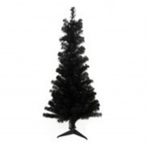 Northlight 4 ft. x 24 in. Slim Black Tinsel Artificial Christmas Tree Unlit