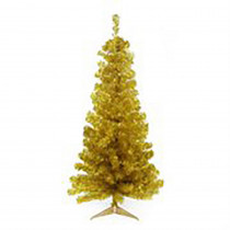 Northlight 4 ft. x 24 in. Unlit Gold Tinsel Medium Artificial Christmas Tree