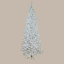 Northlight 7.5 ft. x 36 in. Unlit White Winston Pine Pencil Artificial Christmas Tree
