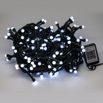 Novolink Bundle - 200 Light 8 mm Mini Globe Cool White LED String Light with Wireless Smart Control + 200 Light Add-on