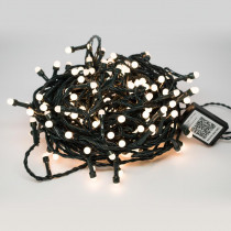 Novolink Bundle - 50 ft. 200 Light Mini Globe LED Warm White String Light with Wireless Smart Control + 50 ft. 200 Light Add-on