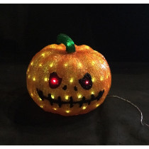 Novolink 11.8 in. 80-Light White LED Decorative Pumpkin