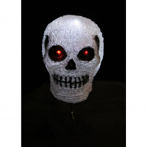 Novolink 7.9 in. H 10-Light White LED Decorative Skull Light