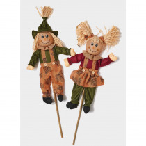 32 in. Scarecrow on Stick Set Of 2
