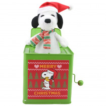 Peanuts 10.63 in. Jack in The Box-Snoopy with Scarf