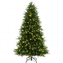 7.5 ft. Pre-Lit LED Natural Noble Fir Artificial Christmas Tree with Color Changing Lights
