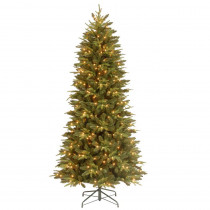 7.5 ft. Feel-Real Pomona Pine Slim Artificial Christmas Tree with 400 Clear Lights
