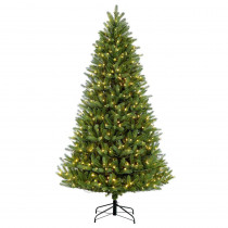 Puleo International 9 ft. Pre-Lit Incandescent Glacier Fir Artificial Christmas Tree with 1000 UL-Listed Clear Lights