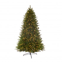 Puleo International 7.5 ft. Pre-Lit Incandescent Miracle Shape Hamilton Spruce Artificial Christmas Tree with 800 UL Clear Lights